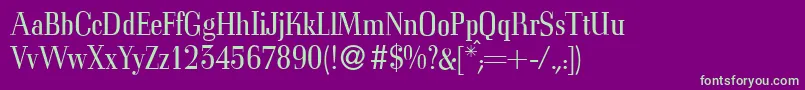 fuente C794RomanRegular – Fuentes Verdes Sobre Fondo Morado