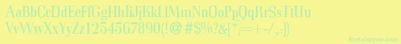 C794RomanRegular Font – Green Fonts on Yellow Background