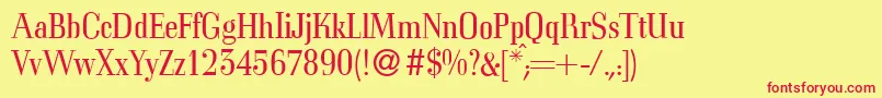 C794RomanRegular Font – Red Fonts on Yellow Background