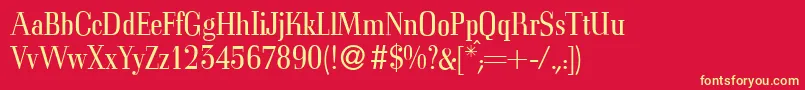 C794RomanRegular Font – Yellow Fonts on Red Background