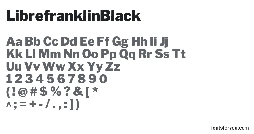 A fonte LibrefranklinBlack (117458) – alfabeto, números, caracteres especiais