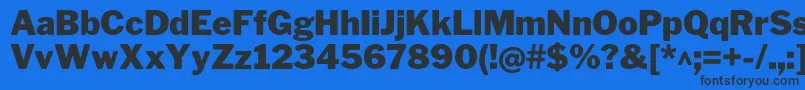 Fonte LibrefranklinBlack – fontes pretas em um fundo azul