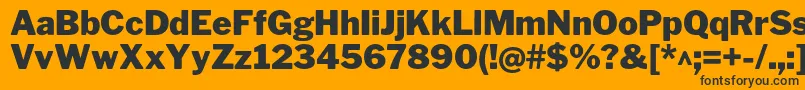 LibrefranklinBlack Font – Black Fonts on Orange Background