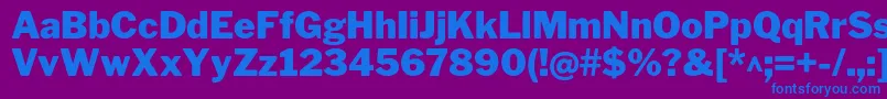 LibrefranklinBlack Font – Blue Fonts on Purple Background