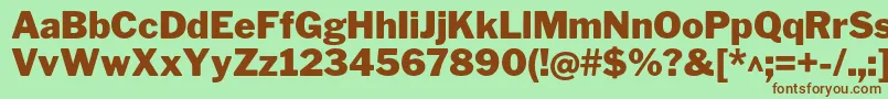 Czcionka LibrefranklinBlack – brązowe czcionki na zielonym tle