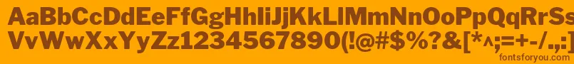 LibrefranklinBlack Font – Brown Fonts on Orange Background