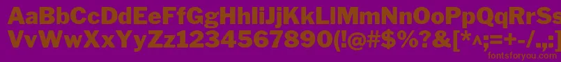 LibrefranklinBlack-fontti – ruskeat fontit violetilla taustalla
