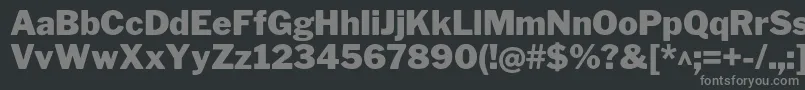 LibrefranklinBlack-fontti – harmaat kirjasimet mustalla taustalla