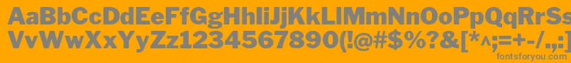 Police LibrefranklinBlack – polices grises sur fond orange