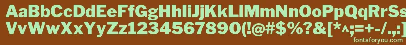 LibrefranklinBlack Font – Green Fonts on Brown Background