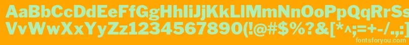 LibrefranklinBlack Font – Green Fonts on Orange Background