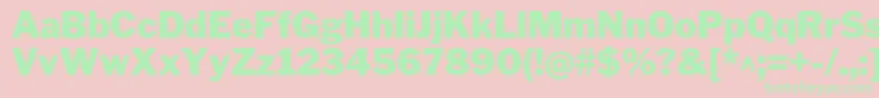 LibrefranklinBlack-Schriftart – Grüne Schriften auf rosa Hintergrund