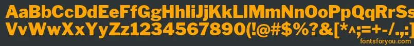 LibrefranklinBlack Font – Orange Fonts on Black Background