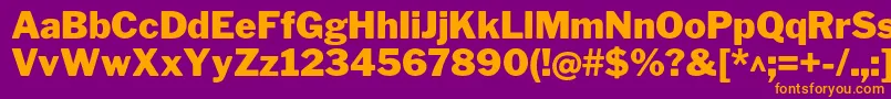 LibrefranklinBlack Font – Orange Fonts on Purple Background