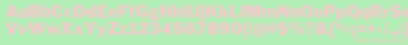 LibrefranklinBlack-fontti – vaaleanpunaiset fontit vihreällä taustalla
