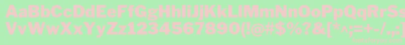 LibrefranklinBlack Font – Pink Fonts on Green Background