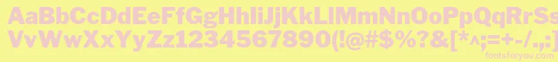 LibrefranklinBlack Font – Pink Fonts on Yellow Background