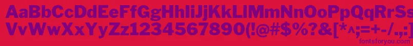 LibrefranklinBlack Font – Purple Fonts on Red Background