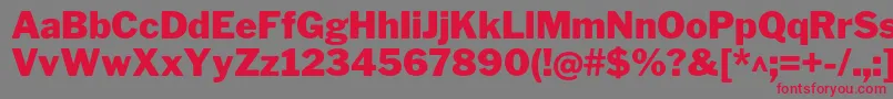 LibrefranklinBlack Font – Red Fonts on Gray Background