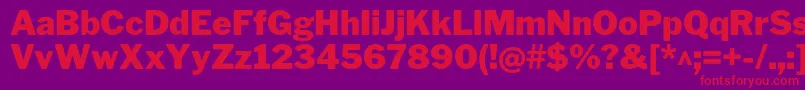フォントLibrefranklinBlack – 紫の背景に赤い文字