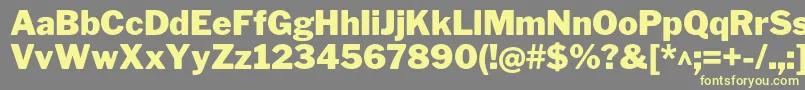 LibrefranklinBlack Font – Yellow Fonts on Gray Background