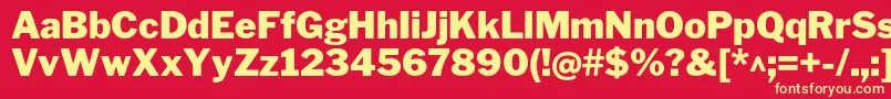 LibrefranklinBlack Font – Yellow Fonts on Red Background