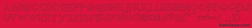 Quietthiefemptybold Font – Black Fonts on Red Background