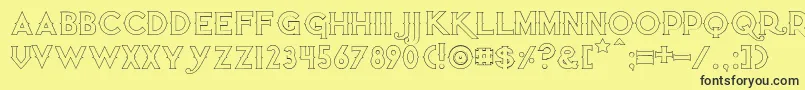 Quietthiefemptybold Font – Black Fonts on Yellow Background