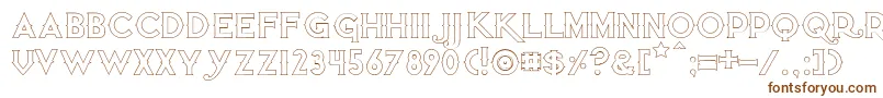 Шрифт Quietthiefemptybold – коричневые шрифты на белом фоне