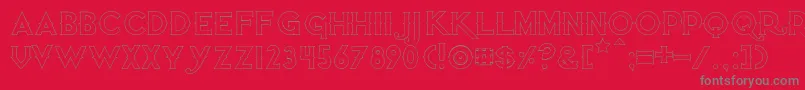 Quietthiefemptybold Font – Gray Fonts on Red Background