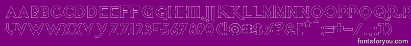 Quietthiefemptybold Font – Green Fonts on Purple Background