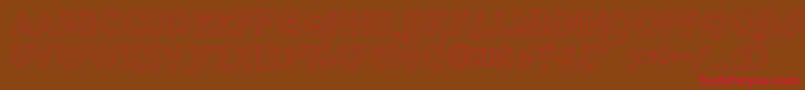 Quietthiefemptybold Font – Red Fonts on Brown Background