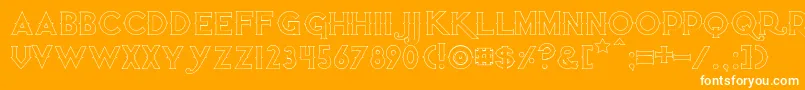 Quietthiefemptybold Font – White Fonts on Orange Background