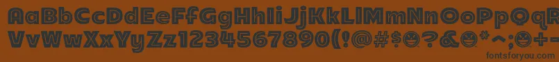 Arb218NbFinishedFreewareAn Font – Black Fonts on Brown Background