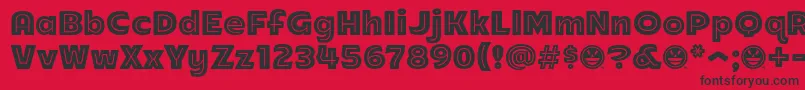 Arb218NbFinishedFreewareAn Font – Black Fonts on Red Background