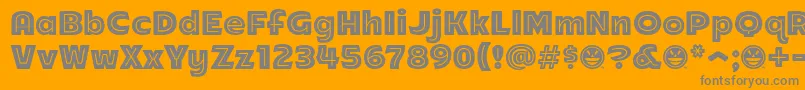 Arb218NbFinishedFreewareAn Font – Gray Fonts on Orange Background