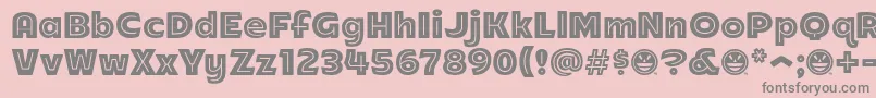 Arb218NbFinishedFreewareAn Font – Gray Fonts on Pink Background