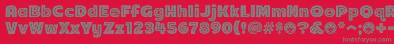 Arb218NbFinishedFreewareAn Font – Gray Fonts on Red Background