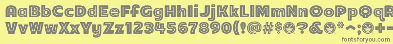 Arb218NbFinishedFreewareAn Font – Gray Fonts on Yellow Background