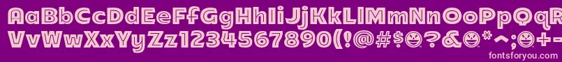 Arb218NbFinishedFreewareAn Font – Pink Fonts on Purple Background