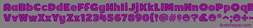 Arb218NbFinishedFreewareAn Font – Purple Fonts on Gray Background