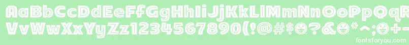 Arb218NbFinishedFreewareAn Font – White Fonts on Green Background