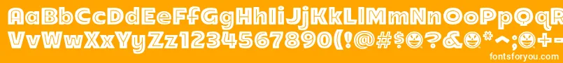 フォントArb218NbFinishedFreewareAn – オレンジの背景に白い文字