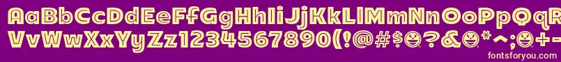 Arb218NbFinishedFreewareAn Font – Yellow Fonts on Purple Background