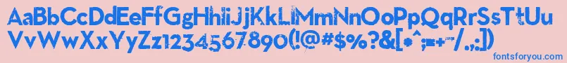 Llnitro Font – Blue Fonts on Pink Background