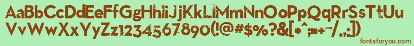 Llnitro Font – Brown Fonts on Green Background