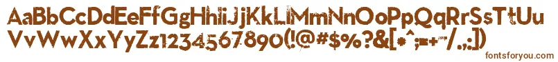 Llnitro-fontti – ruskeat fontit valkoisella taustalla