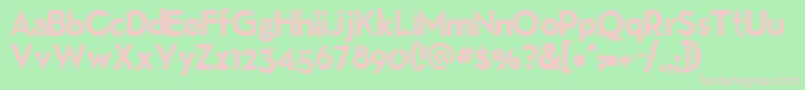 Llnitro Font – Pink Fonts on Green Background