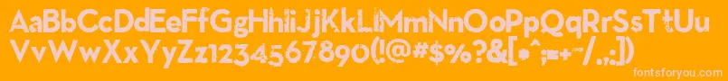 Llnitro Font – Pink Fonts on Orange Background