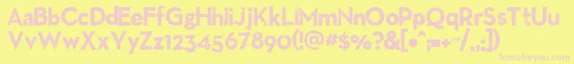 Llnitro-fontti – vaaleanpunaiset fontit keltaisella taustalla